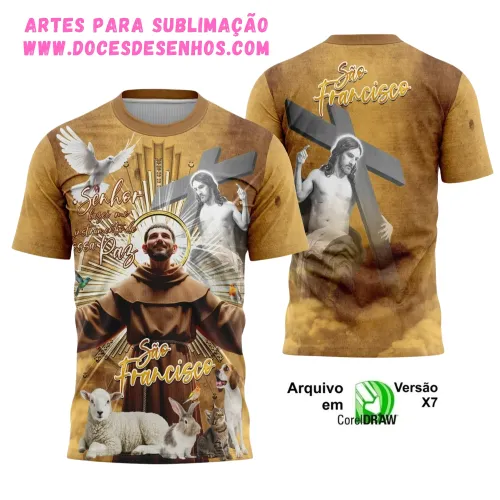 Estampa Camisa Religiosa São Francisco 2025 – Arte Digital