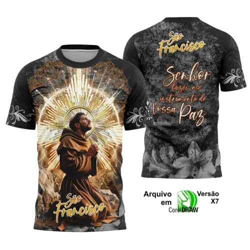 Estampa Camisa Religiosa São Francisco 2025 – Arte Digital