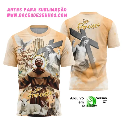 Estampa Camisa Religiosa São Francisco 2025 – Arte Digital