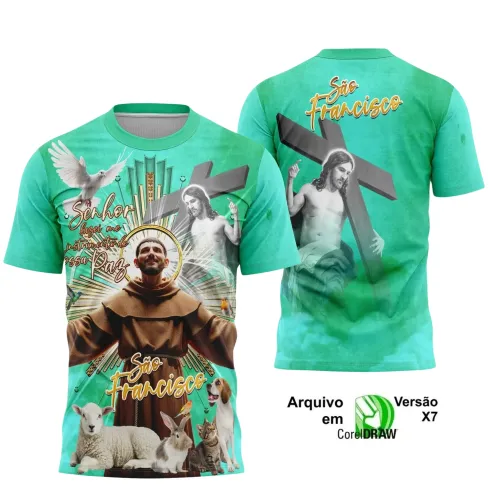 Estampa Camisa Religiosa São Francisco 2025 – Arte Digital