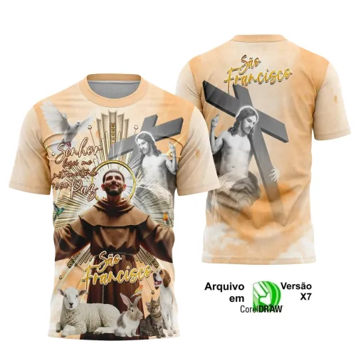 Estampa Camisa Religiosa São Francisco 2025 – Arte Digital