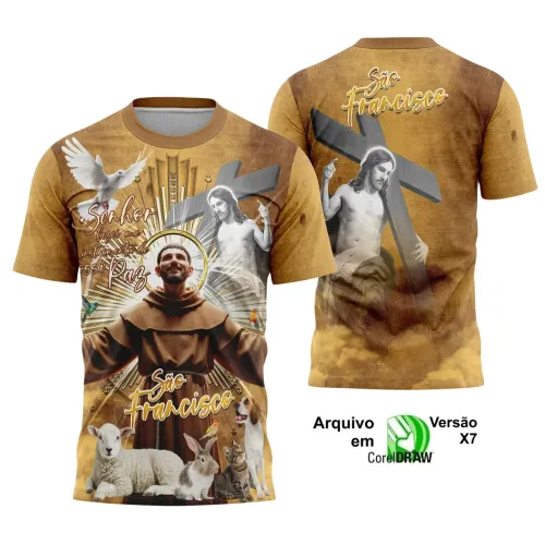 Estampa Camisa Religiosa São Francisco 2025 – Arte Digital