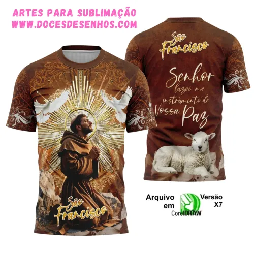 Estampa Camisa Religiosa São Francisco 2025 – Arte Digital
