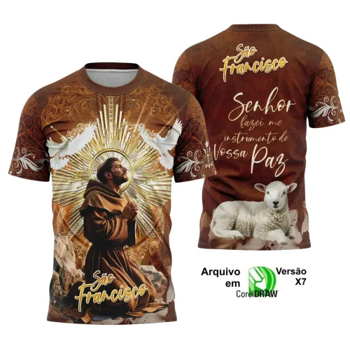 Estampa Camisa Religiosa São Francisco 2025 – Arte Digital