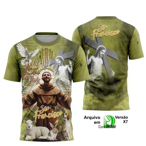 Estampa Camisa Religiosa São Francisco 2025 – Arte Digital
