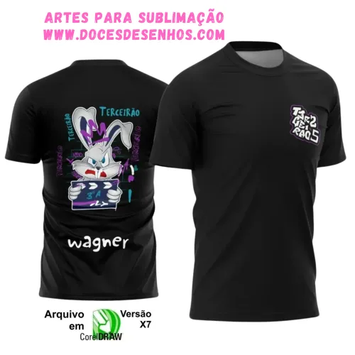 Estampa Terceirão Coelho para Camiseta Escolar 2025 Estampa Terceirão Coelho para Camiseta Escolar 2025