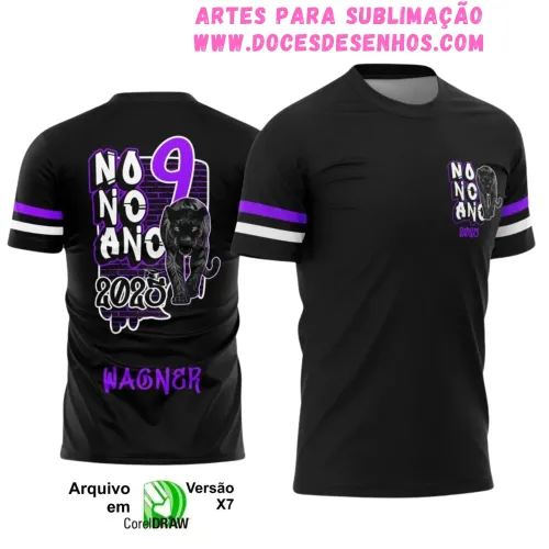 Estampa para Camiseta Formandos 9º Ano – Arte Vetor Pantera