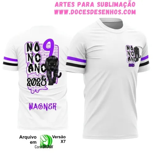Estampa para Camiseta Formandos 9º Ano – Arte Vetor Pantera