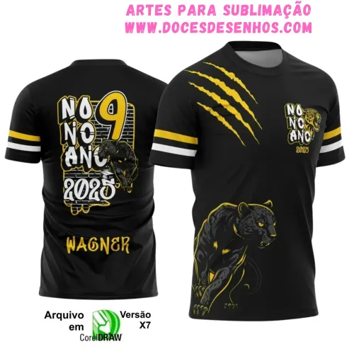 Estampa para Camiseta Formandos 9º Ano – Arte Vetor Pantera