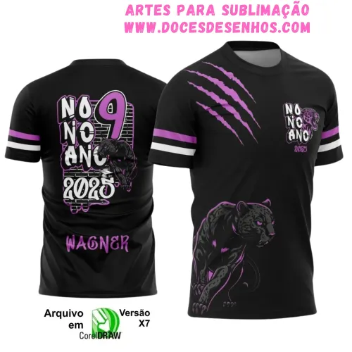 Estampa para Camiseta Formandos 9º Ano – Arte Vetor Pantera