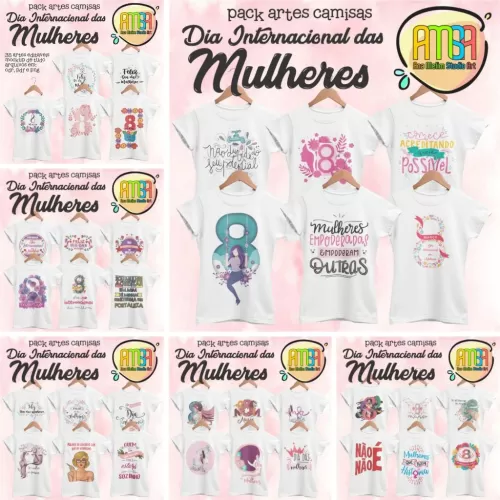 Estampas Camisas Dia Internacional da Mulher- Ana Melim