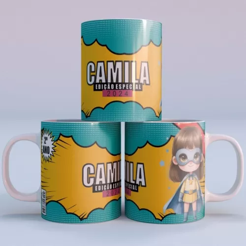Estampas Caneca Heroinas Cute Volta às Aulas (Yukina)