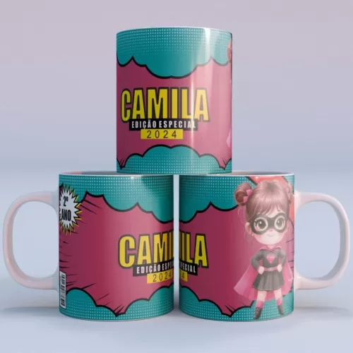 Estampas Caneca Heroinas Cute Volta às Aulas (Yukina)