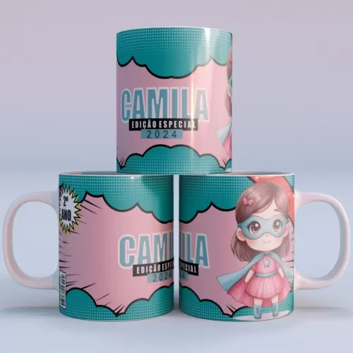 Estampas Caneca Heroinas Cute Volta às Aulas (Yukina)