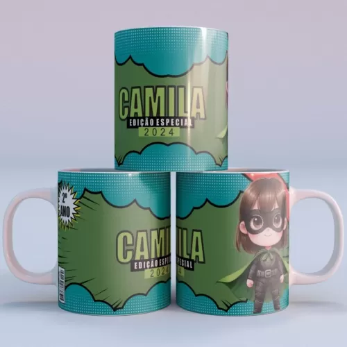 Estampas Caneca Heroinas Cute Volta às Aulas (Yukina)