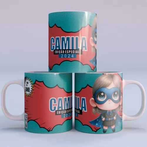 Estampas Caneca Heroinas Cute Volta às Aulas (Yukina)