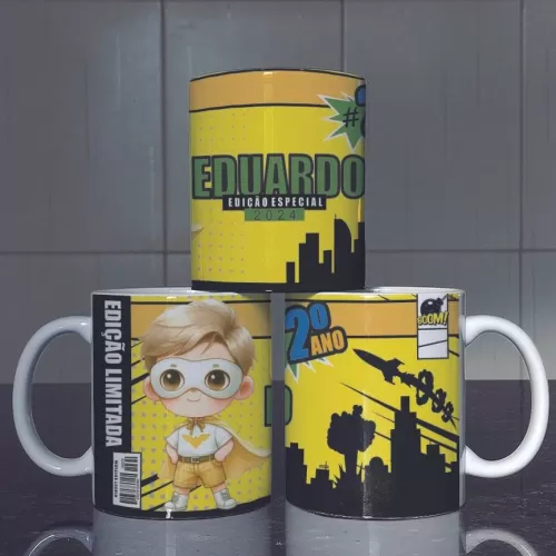 Estampas Caneca Heróis Cute Volta às Aulas (Yukina)
