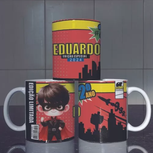 Estampas Caneca Heróis Cute Volta às Aulas (Yukina)