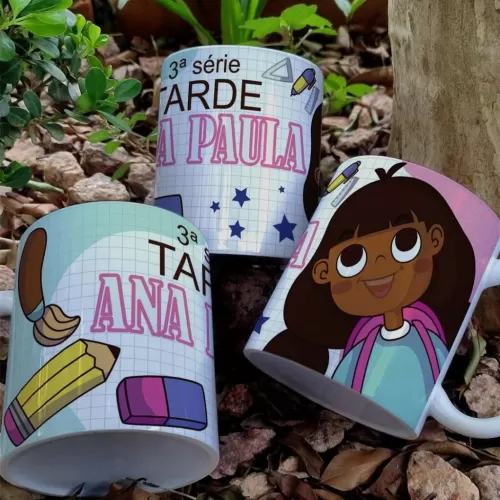 Estampas Caneca Volta às Aulas Tradicional Neutro (Yukina)