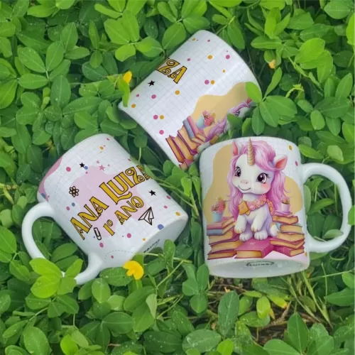 Estampas Caneca Volta às Aulas Unicórnio (Yukina)