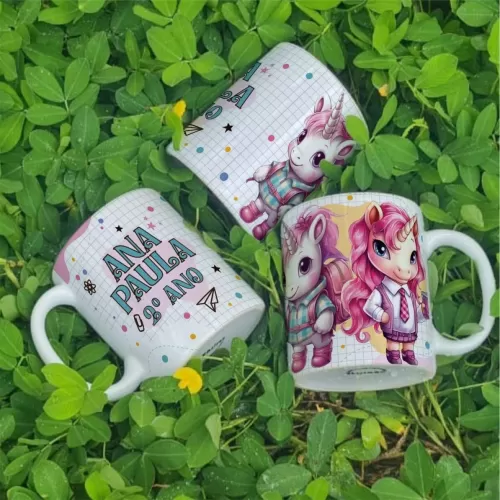 Estampas Caneca Volta às Aulas Unicórnio (Yukina)