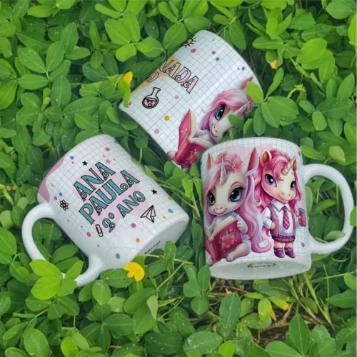 Estampas Caneca Volta às Aulas Unicórnio (Yukina)