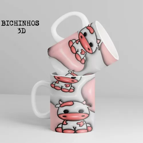 Estampas Canecas – Bichinhos 3D – Bruna Molina