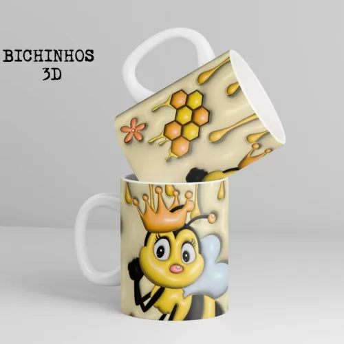 Estampas Canecas – Bichinhos 3D – Bruna Molina