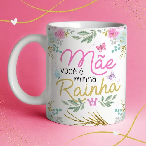 Estampas Canecas Floral Alfabeto – Dia das Mães – Abacaxi Sublimático
