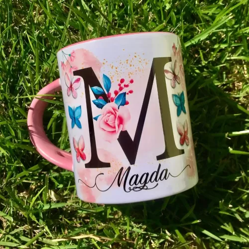 Estampas Canecas Floral Alfabeto – Dia das Mães – Abacaxi Sublimático
