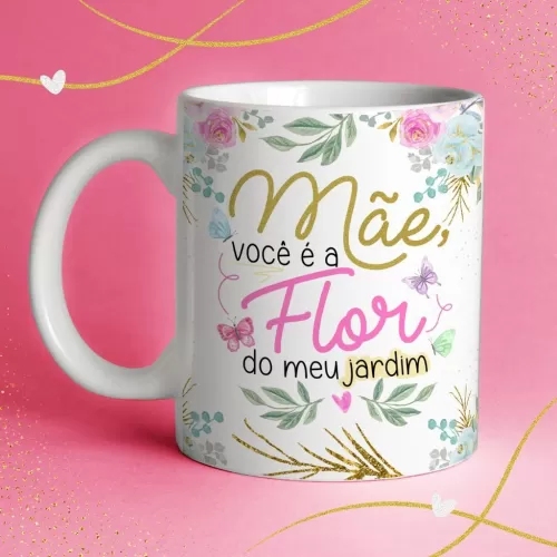 Estampas Canecas Floral Alfabeto – Dia das Mães – Abacaxi Sublimático