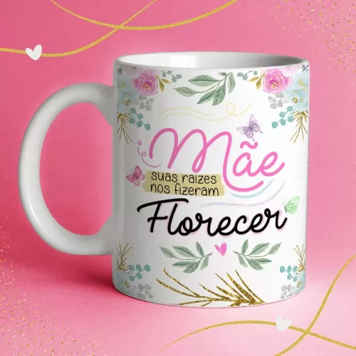 Estampas Canecas Floral Alfabeto – Dia das Mães – Abacaxi Sublimático