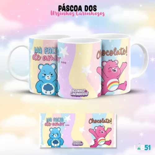 Estampas Canecas Ursinho Carinhosos – Páscoa