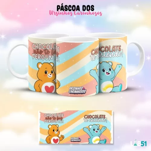 Estampas Canecas Ursinho Carinhosos – Páscoa