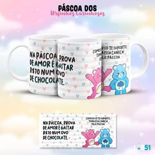 Estampas Canecas Ursinho Carinhosos – Páscoa