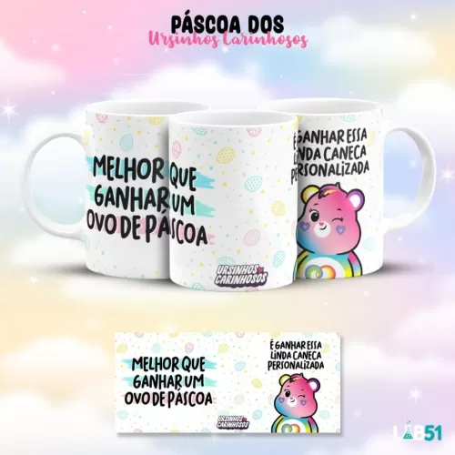 Estampas Canecas Ursinho Carinhosos – Páscoa