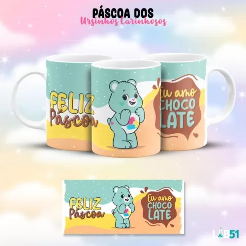 Estampas Canecas Ursinho Carinhosos – Páscoa