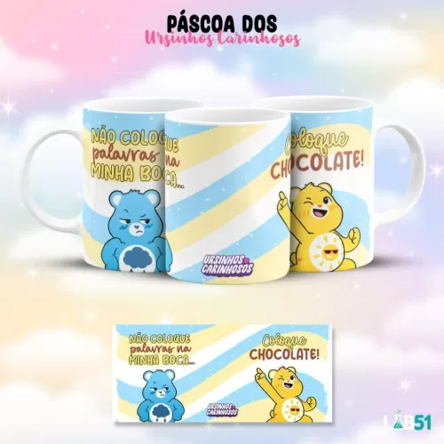 Estampas Canecas Ursinho Carinhosos – Páscoa