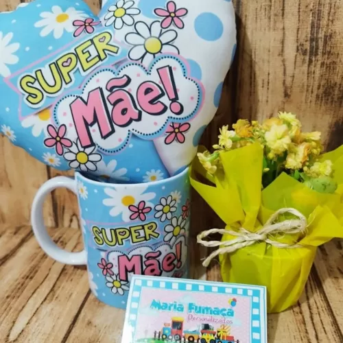Estampas Canecas e Almofada Coração – Dia das Mães