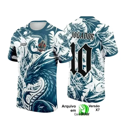 Interclasse 2025: Arte de Camiseta Escolar com Estilo Dragão