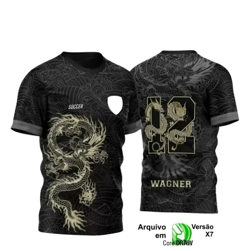 Interclasse 2025: Arte de Camiseta Escolar com Estilo Dragão