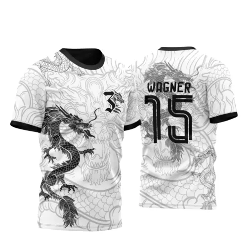 Interclasse 2025: Arte de Camiseta Escolar com Estilo Dragão