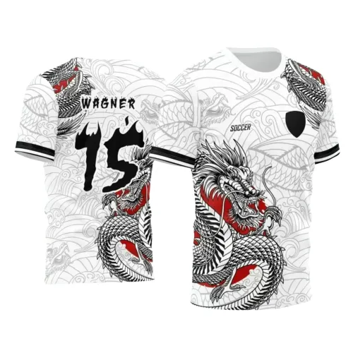 Interclasse 2025: Arte de Camiseta Escolar com Estilo Dragão