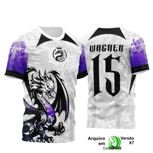 Interclasse 2025: Arte de Camiseta Escolar com Estilo Dragão