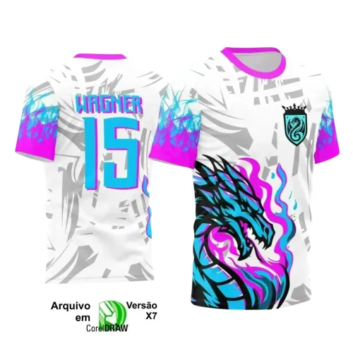 Interclasse 2025: Arte de Camiseta Escolar com Estilo Dragão