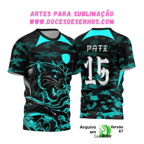Interclasse Pantera: Camiseta Preta Camuflagem 2025 Interclasse Pantera: Camiseta Preta Camuflagem 2025