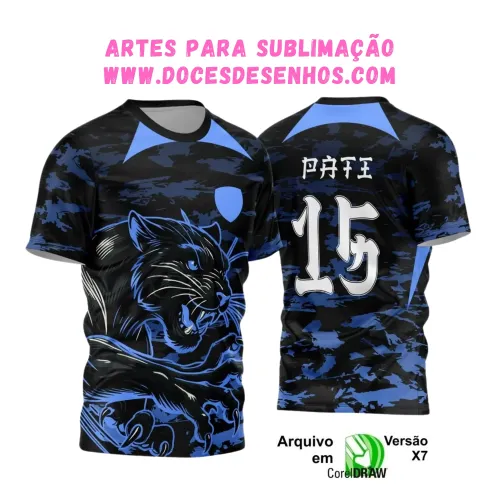 Interclasse Pantera: Camiseta Preta Camuflagem 2025 Interclasse Pantera: Camiseta Preta Camuflagem 2025