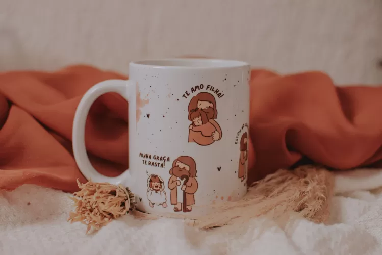 JESUS & LEÃO – Canecas em Laços