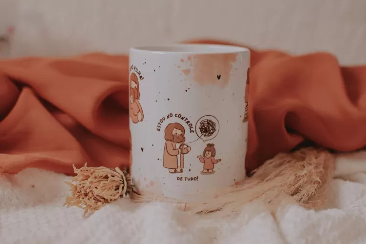 JESUS & LEÃO – Canecas em Laços