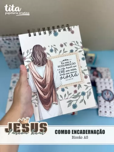Combo Encadernação (Tita) Jesus Páscoa Real  